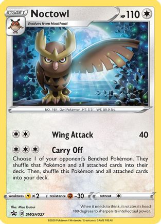 Noctowl - SWSH027 - Holofoil SWSH Sword & Shield Promo Cards - Promo
