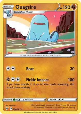 Quagsire 084 - Reverse Holofoil SWSH04 Vivid Voltage - Rare