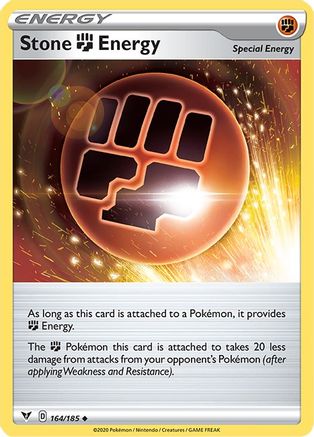Stone Fighting Energy 164 - Reverse Holofoil SWSH04 Vivid Voltage - Uncommon