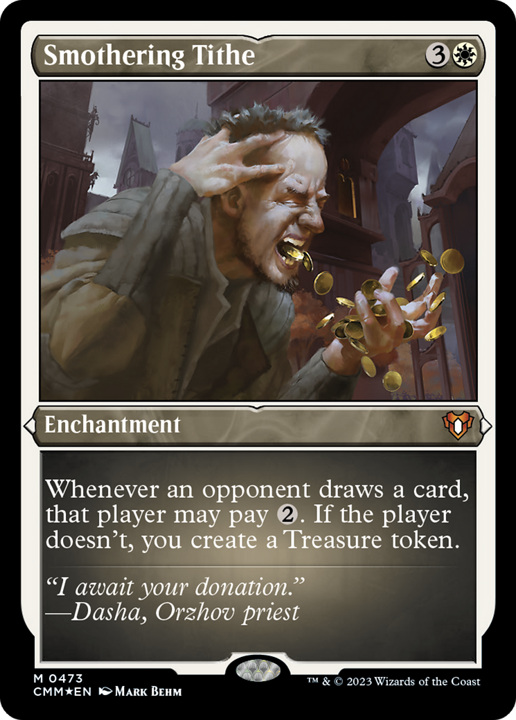 Smothering Tithe (CMM-473) - Commander Masters Etched Foil