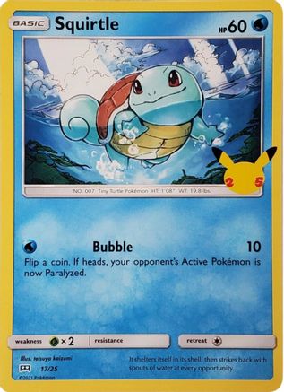 Squirtle 017/25 McDonalds 25th Anniversary Promos - Promo