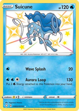 Suicune SV022 - Holofoil Shining Fates Shiny Vault - Shiny Holo Rare