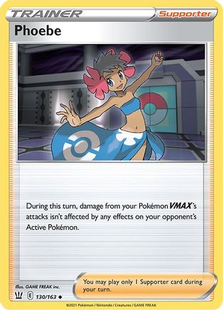 Phoebe 130 - Reverse Holofoil SWSH05 Battle Styles - Uncommon