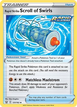 Rapid Strike Scroll of Swirls 131 SWSH05 Battle Styles - Uncommon