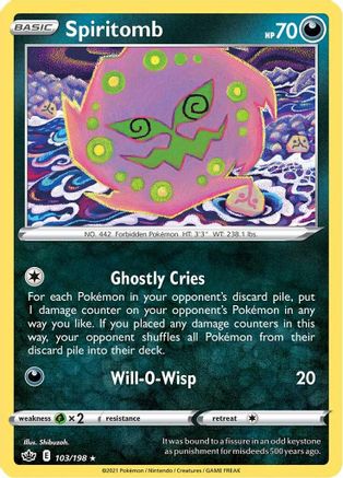 Spiritomb 103 SWSH06 Chilling Reign - Rare