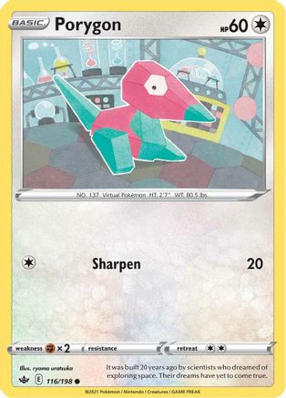 Porygon 116 SWSH06 Chilling Reign - Common