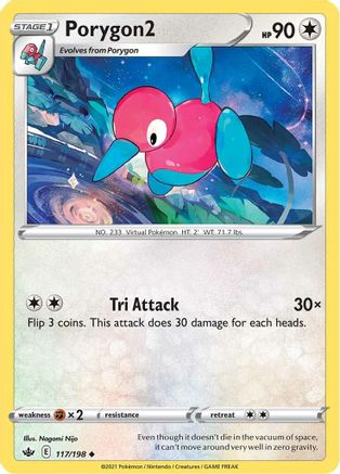 Porygon2 117 - Reverse Holofoil SWSH06 Chilling Reign - Uncommon