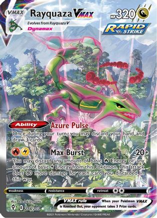 Rayquaza VMAX (Alternate Art Secret) 218 - Holofoil SWSH07 Evolving Skies - Secret Rare