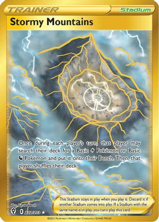 Stormy Mountains (Secret) 232 - Holofoil SWSH07 Evolving Skies - Secret Rare