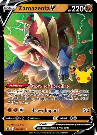 Zamazenta V 018/025 - Holofoil Celebrations - Ultra Rare