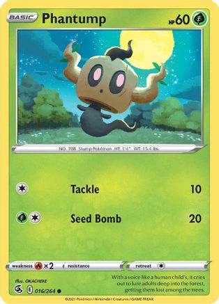 Phantump 016 SWSH08 Fusion Strike - Common