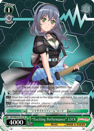 "Exciting Performance" LOCK (BD/WE32-E13S SR) - BanG Dream! Girls Band Party! Premium Booster