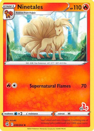 Ninetales - 030/264 (#23 Cinderace Stamped)/264 Battle Academy 2022 - Promo