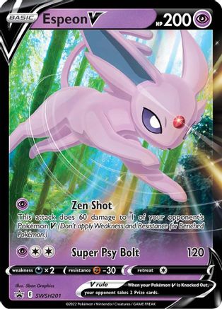 Espeon V SWSH201 - Holofoil SWSH Sword & Shield Promo Cards - Promo