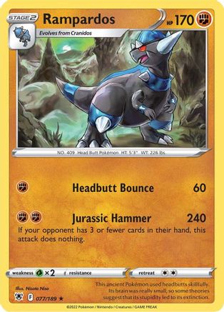 Rampardos 077 - Holofoil SWSH10 Astral Radiance - Holo Rare