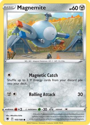 Magnemite 105 - Reverse Holofoil SWSH10 Astral Radiance - Common