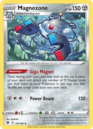 Magnezone 107 - Reverse Holofoil SWSH10 Astral Radiance - Holo Rare