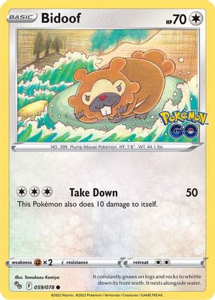 Bidoof 059 Pokemon GO - Common