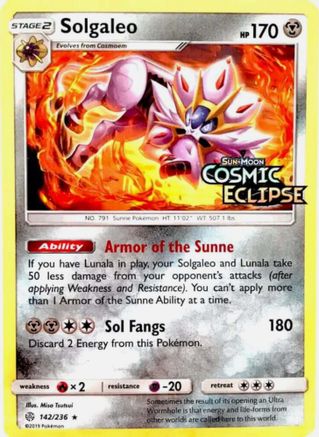 Solgaleo 142/236 - Holofoil Miscellaneous Cards & Products - Promo