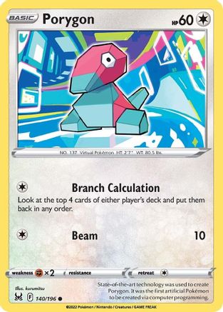 Porygon 140 - Reverse Holofoil SWSH11 Lost Origin - Common