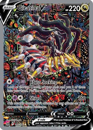 Giratina V (Alternate Full Art) 186 - Holofoil SWSH11 Lost Origin - Ultra Rare