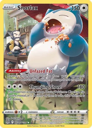 Snorlax TG10 - Holofoil SWSH11 Lost Origin Trainer Gallery - Ultra Rare