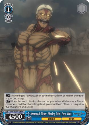 Armored Titan: Marley Mid-East War (AOT/SX04-087 C) - Attack On Titan: Final Season