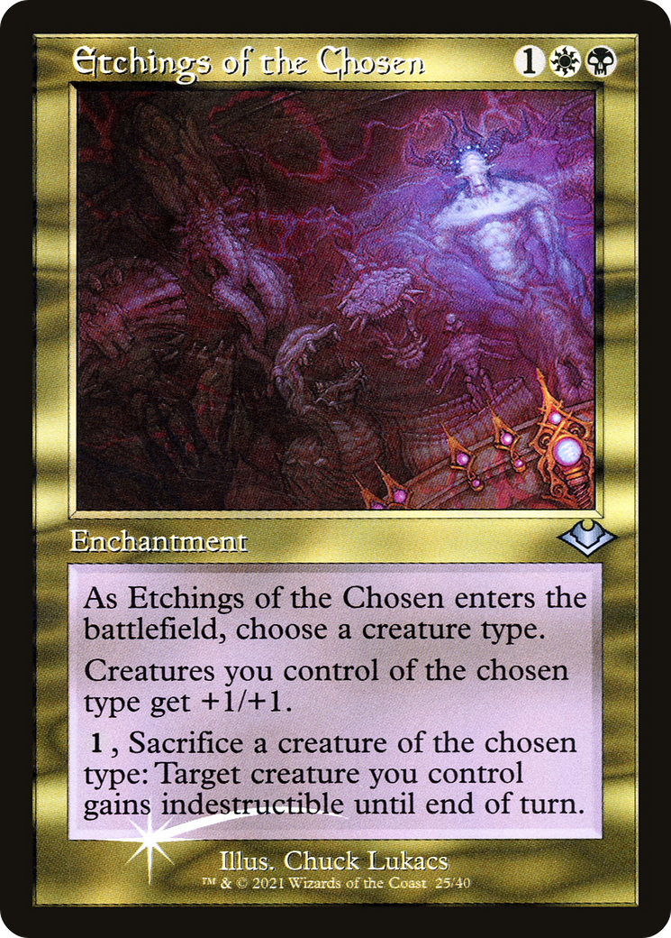 Etchings of the Chosen (MH1-025) - Modern Horizons 1 Timeshifts Etched Foil