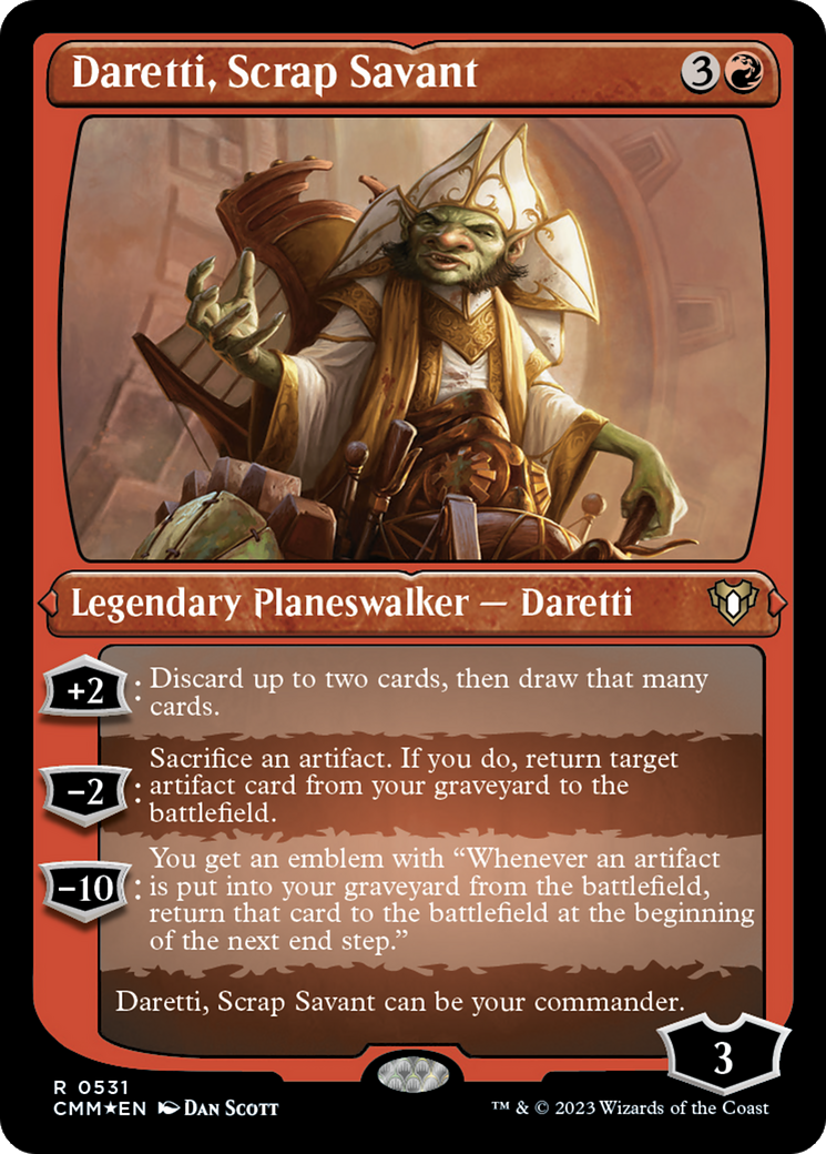 Daretti, Scrap Savant (CMM-531) - Commander Masters Etched Foil