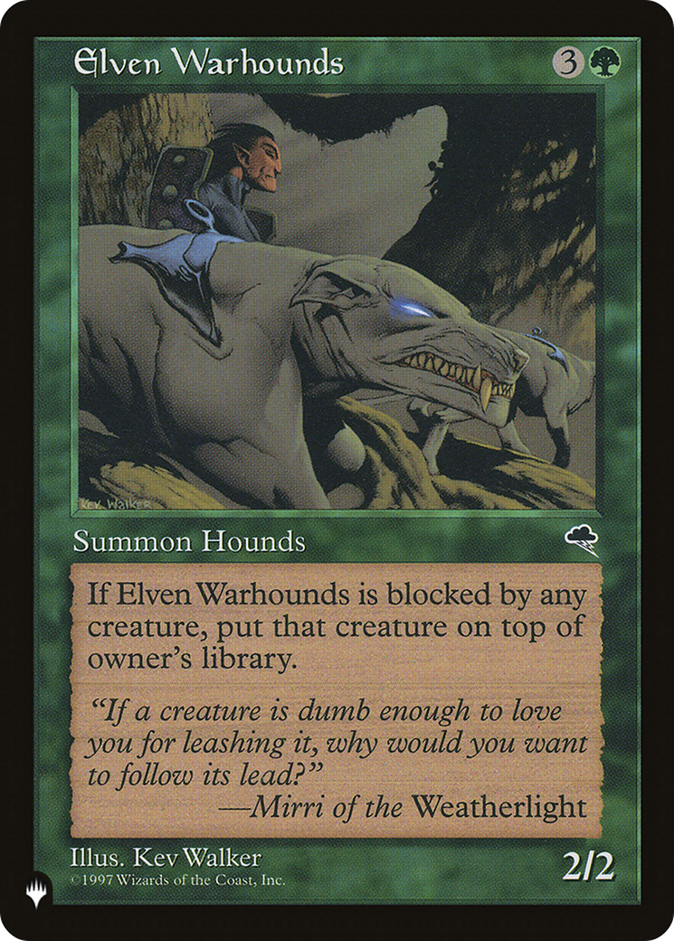 Elven Warhounds (LIST-) - The List