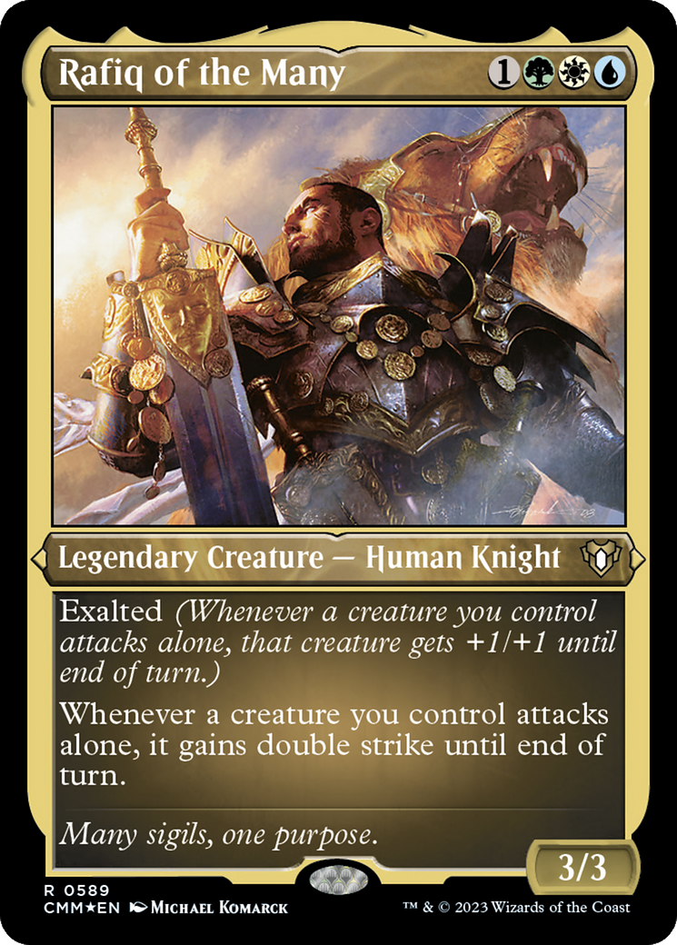 Rafiq of the Many (CMM-589) - Commander Masters Etched Foil