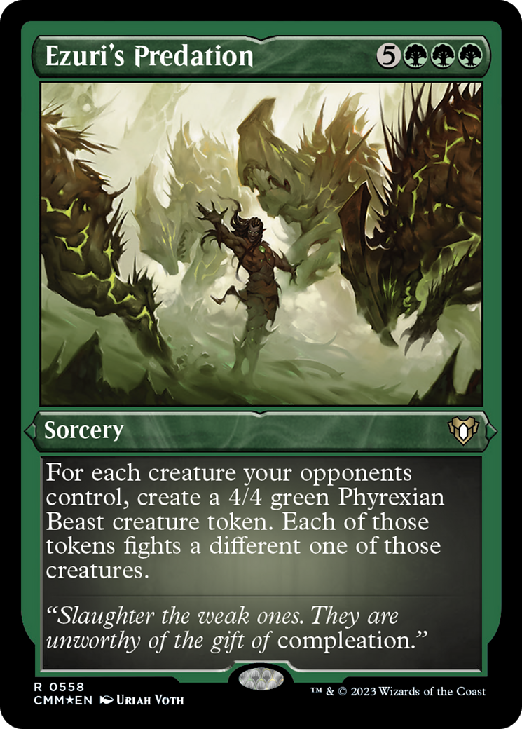 Ezuri's Predation (CMM-558) - Commander Masters Etched Foil