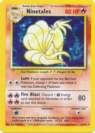 Ninetales 012 - Holofoil Base Set - Holo Rare