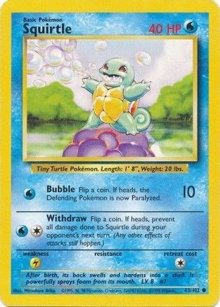 Squirtle 063 Base Set - Common