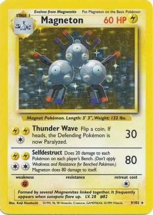 Magneton 009 - Holofoil Base Set - Holo Rare