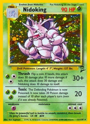 Nidoking 011 - Holofoil Base Set 2 - Holo Rare