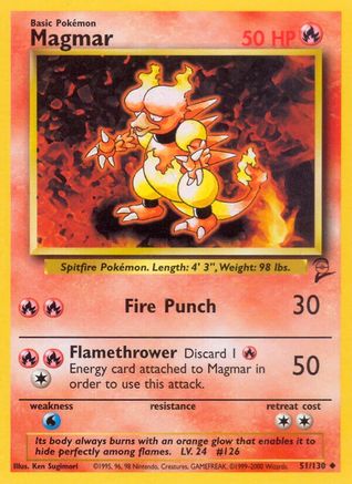 Magmar 051 Base Set 2 - Uncommon