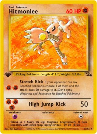 Hitmonlee (22) 022 - Unlimited Fossil - Rare