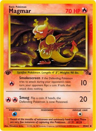 Magmar 039 - 1st Edition Fossil - Uncommon
