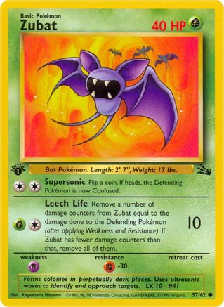 Zubat 057 - Unlimited Fossil - Common
