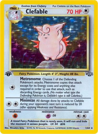 Clefable (1) 001 - Unlimited Holofoil Jungle - Holo Rare