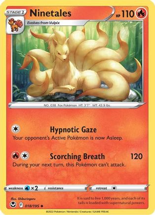Ninetales 018 SWSH12 Silver Tempest - Uncommon