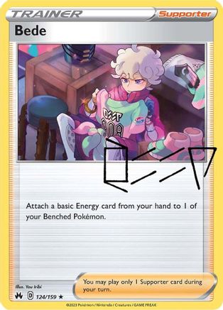 Bede 124 - Reverse Holofoil Crown Zenith - Holo Rare