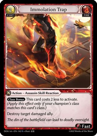 Immolation Trap (142) - Dawn of Ashes 1st Edition Foil