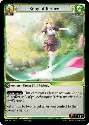 Song of Return (223) - Dawn of Ashes 1st Edition Foil