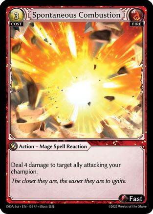 Spontaneous Combustion (154) - Dawn of Ashes 1st Edition Foil