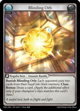 Blinding Orb (026) - Dawn of Ashes Alter Edition Foil