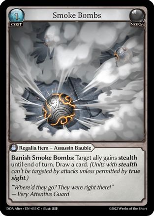Smoke Bombs (053) - Dawn of Ashes Alter Edition Foil