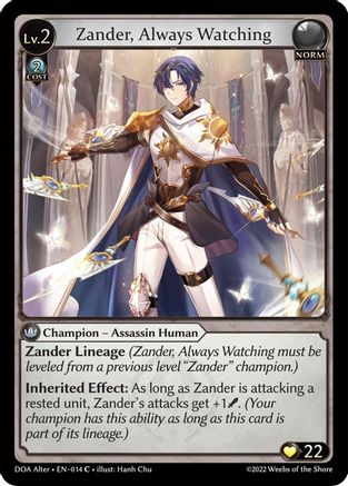 Zander, Always Watching (014) - Dawn of Ashes Alter Edition Foil