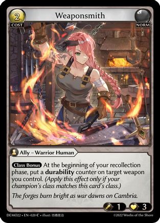 Weaponsmith (020) - 2022 Demo Deck